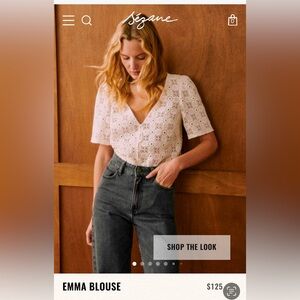 Sezane Emma Ecru blouse - NWOT - size 6 (38)